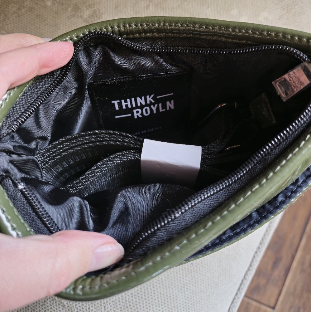 Think Rolyn Olive Green Crossbody Bag - Picture 2 of 2